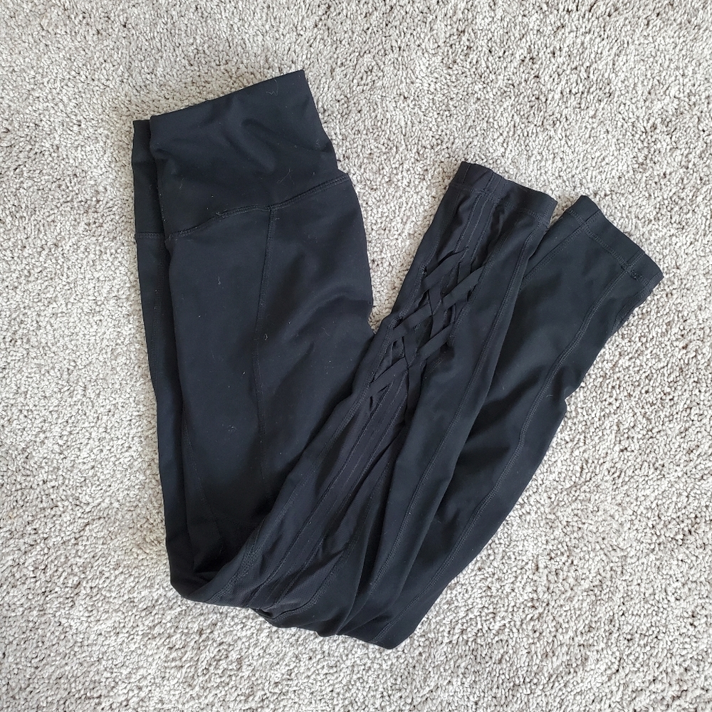 Black leggings with cutouts